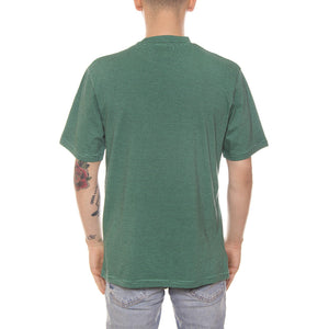 MINI STRIPE S/SL CREW GREEN 114986-GREEN  STUSSY 