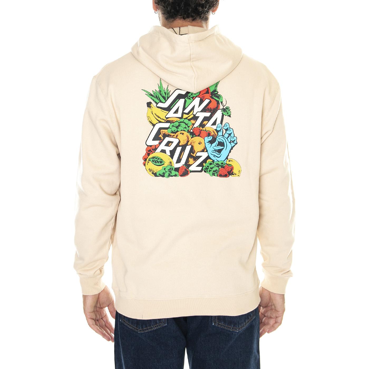 M' Platter Hood Oat - Felpa con Cappuccio Uomo Beige Platter Hood Oat  SANTA CRUZ 