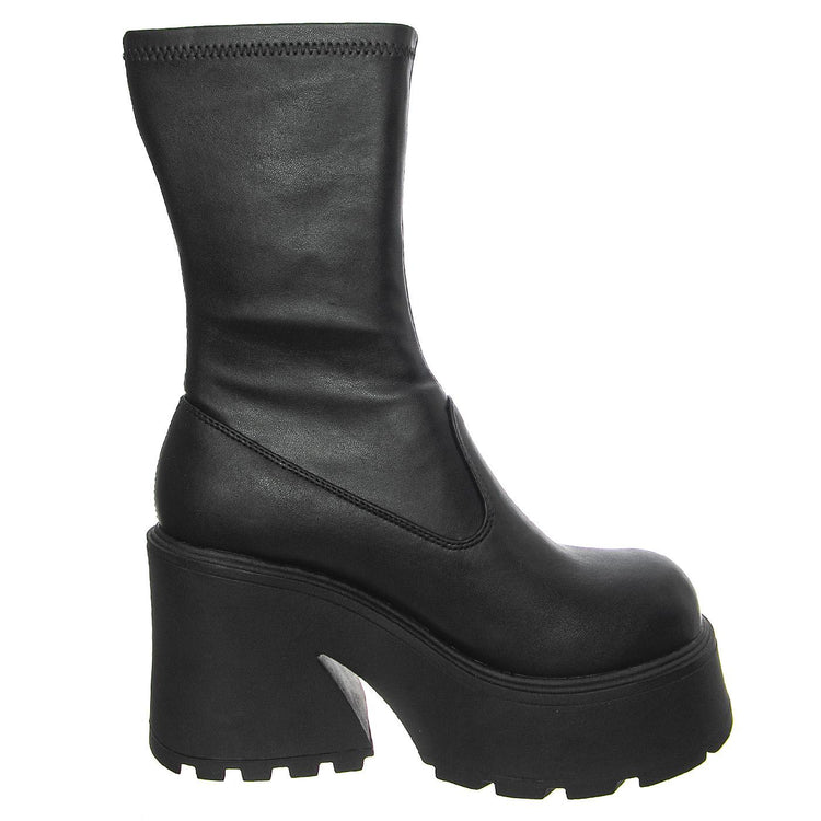 Found Black Stretch Pu - Stivali Donna Neri WSSFOUND-BLK  WINDSOR SMITH 