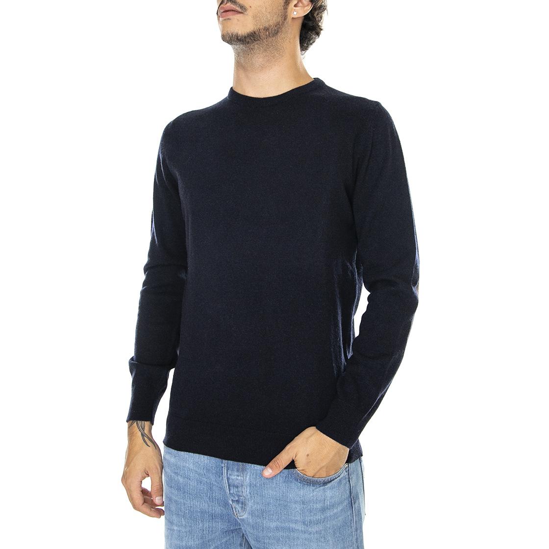 Harrow Crew Neck Dark Navy - Maglione Girocollo Uomo Blu FW22-MKN0867-NY94  BARBOUR 