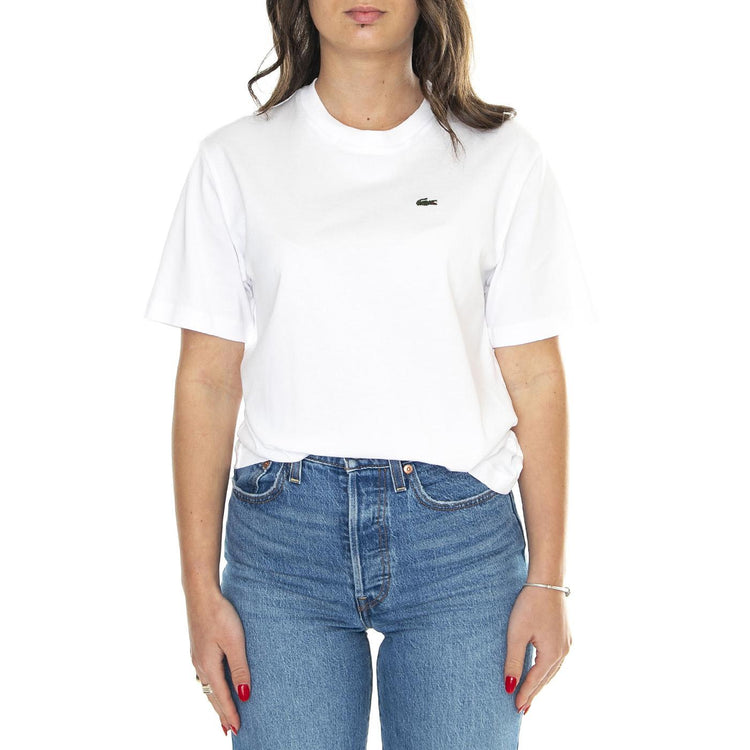 T-Shirt 001 White - Maglietta Girocollo Donna Bianca TF7215-001  LACOSTE 