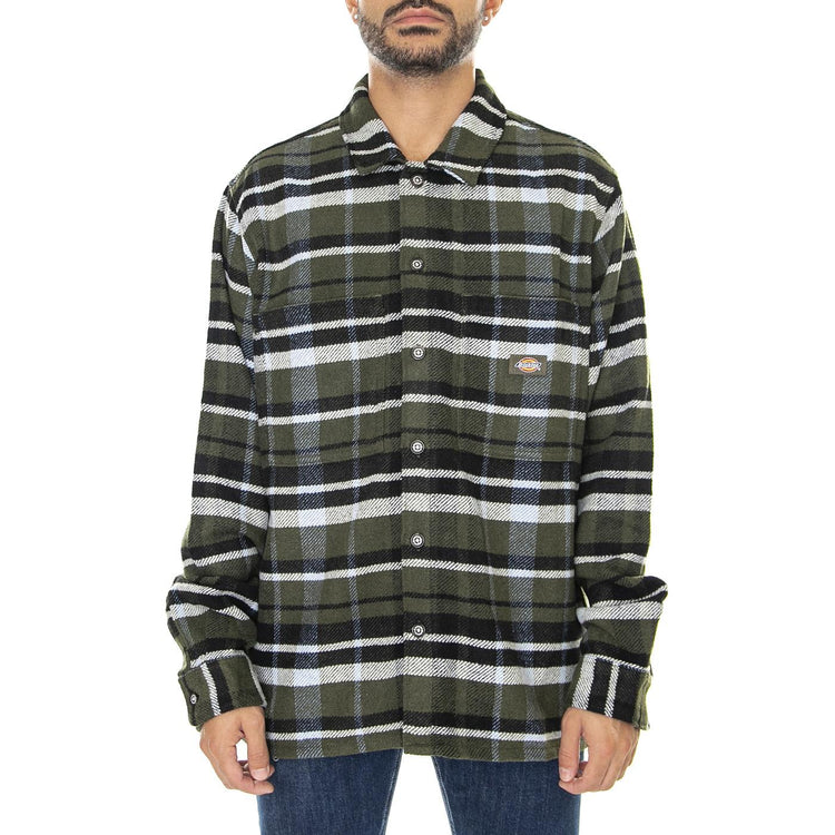 Coaling Shirt Military Green - Camicia Uomo Verde / Multicolore DK0A4XZZMGR1  DICKIES 