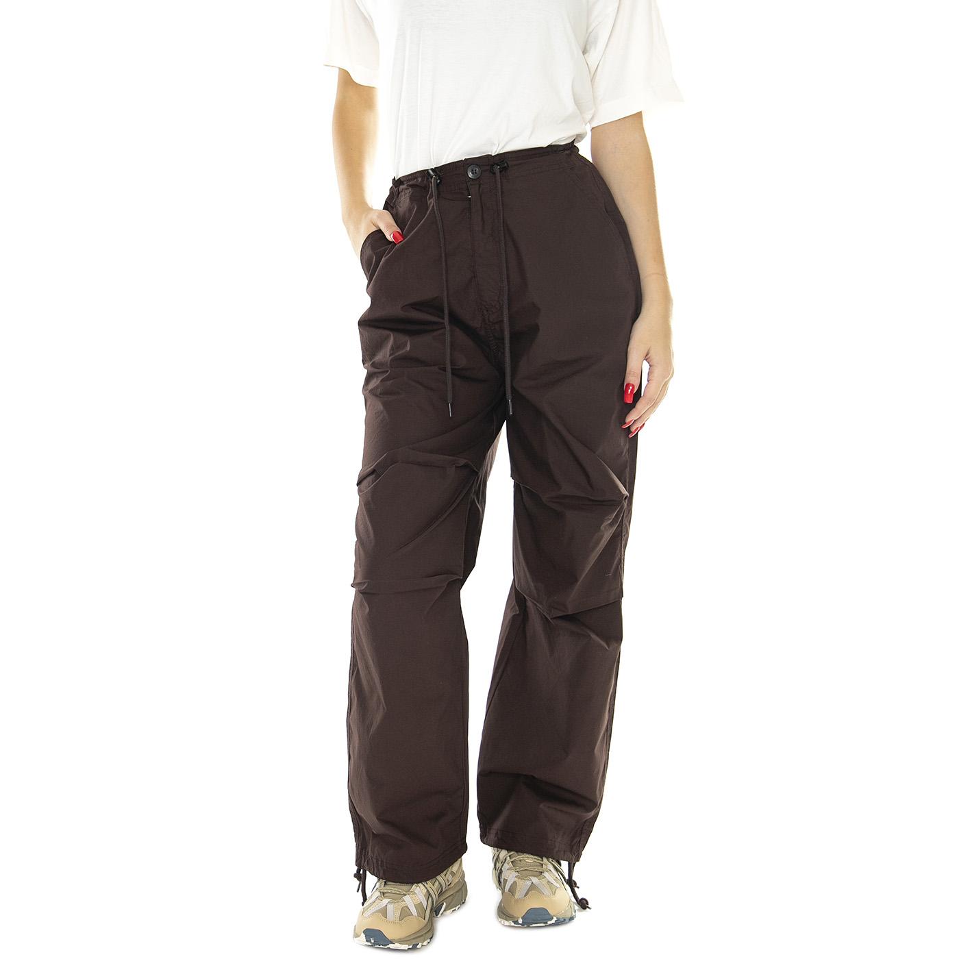 Mina Parcahute Pant Java Brown - Pantaloni Donna Marroni 242020102-JVA  OBEY 
