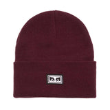 Icon Eyes Beanie - Bonnet en Maille Bordeaux ACCESSOIRES OBEY