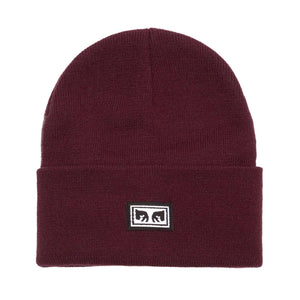 Icon Eyes Beanie - Cappellino in Maglia Bordeaux 100030132 POT OBEY 