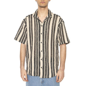 Dani Crocher SS Shirt Noos Cloud Dance Black - Camicia Maniche Corte Uomo Multicolore 22030511-4575627  ONLY & SONS 