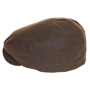 Cheviot Wax Flat Cap Olive - Cappellino a Coppola Marrone FW22-MHA0294-OL11  BARBOUR 