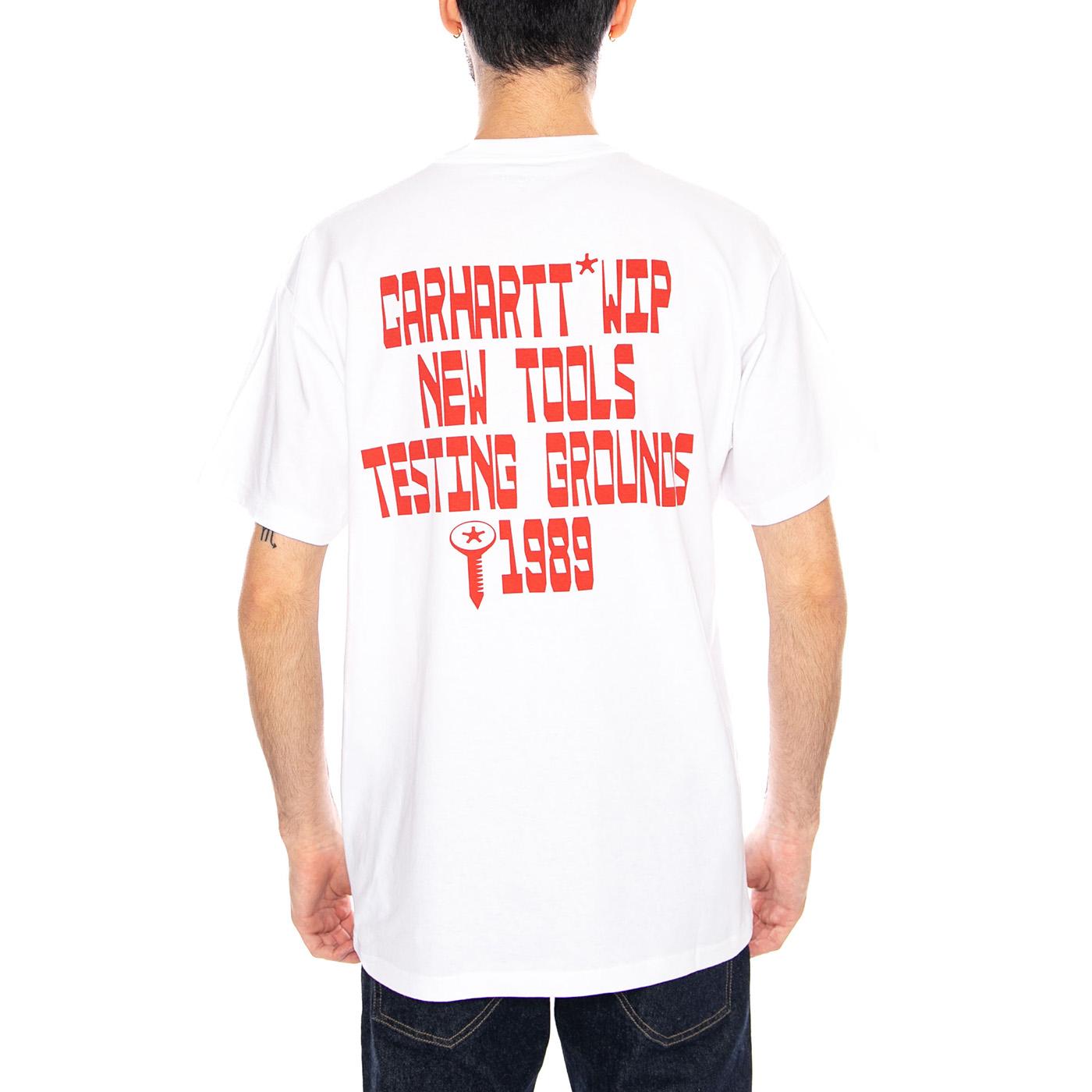 S/S Blocks T-Shirt White - Maglietta Girocollo Uomo Bianca I036231 02XX CARHARTT WIP 