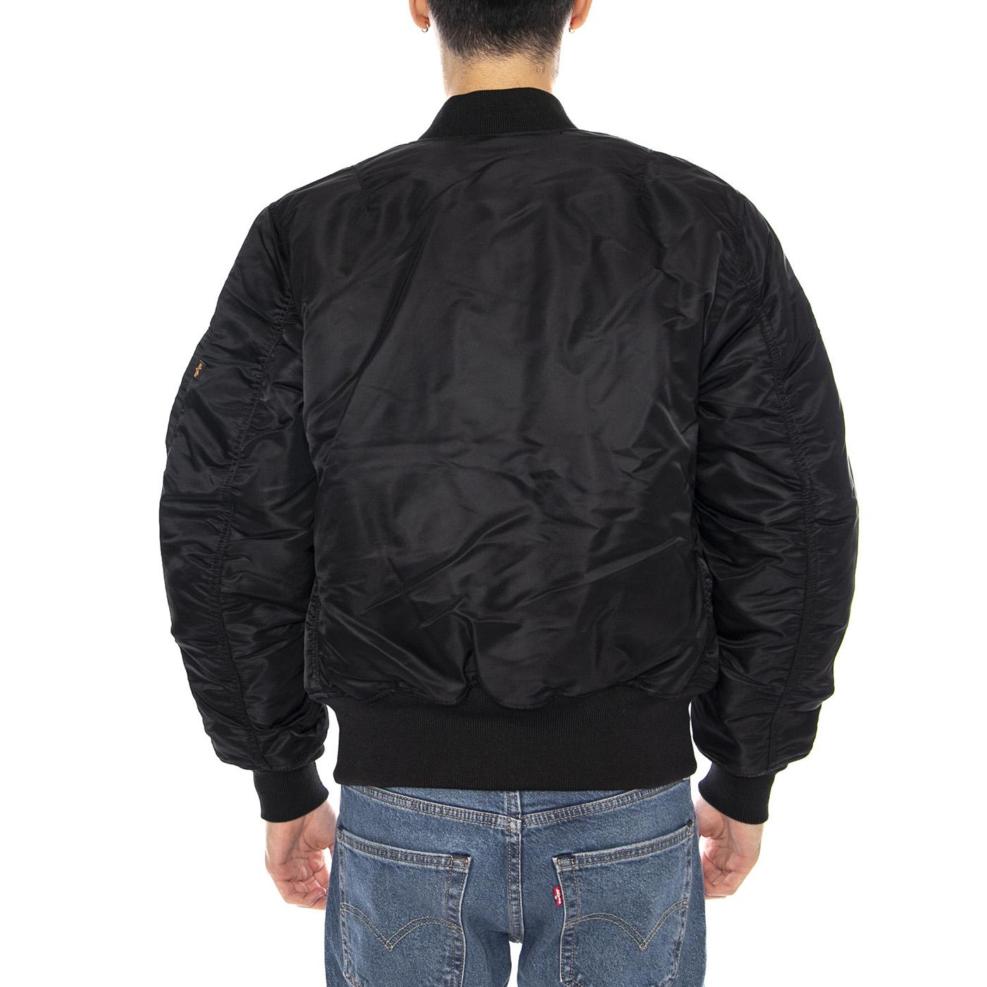 MA-1 Black Jacket -- Giacca Uomo Reversibile Nera Arancione F100101 3 ALPHA INDUSTRIES 