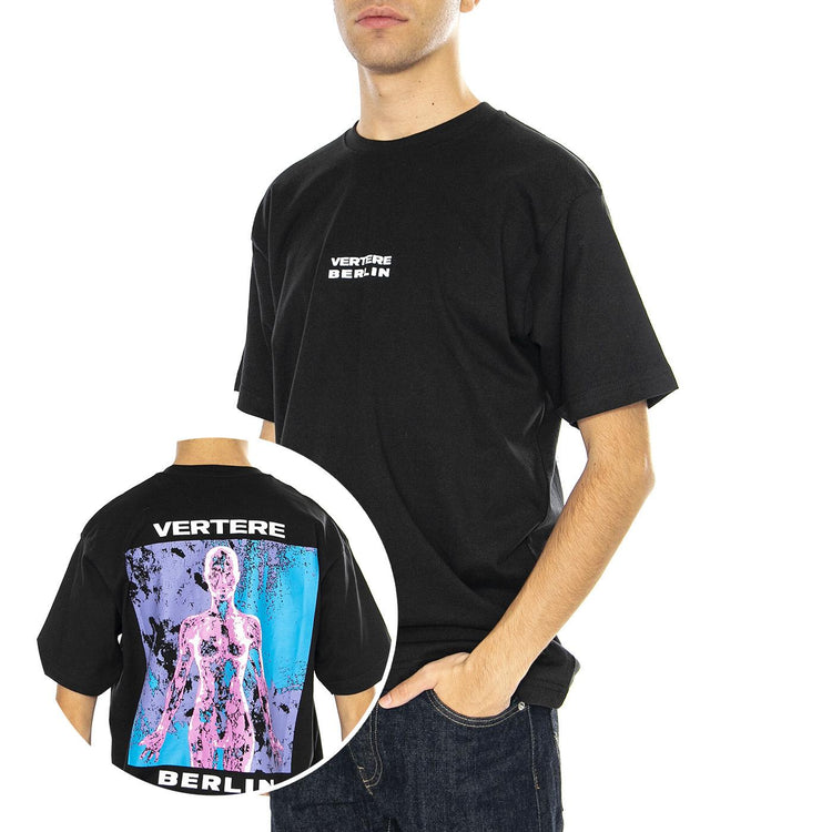 Faded T-Shirt Black - Maglietta Girocollo Uomo Nera VER-T267-BLK  VERTERE BERLIN 