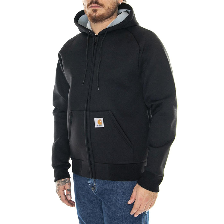 Car-Lux Hooded Jacket Black / Grey - Giacca Invernale Uomo Nera I032935.0GLXX  CARHARTT WIP 
