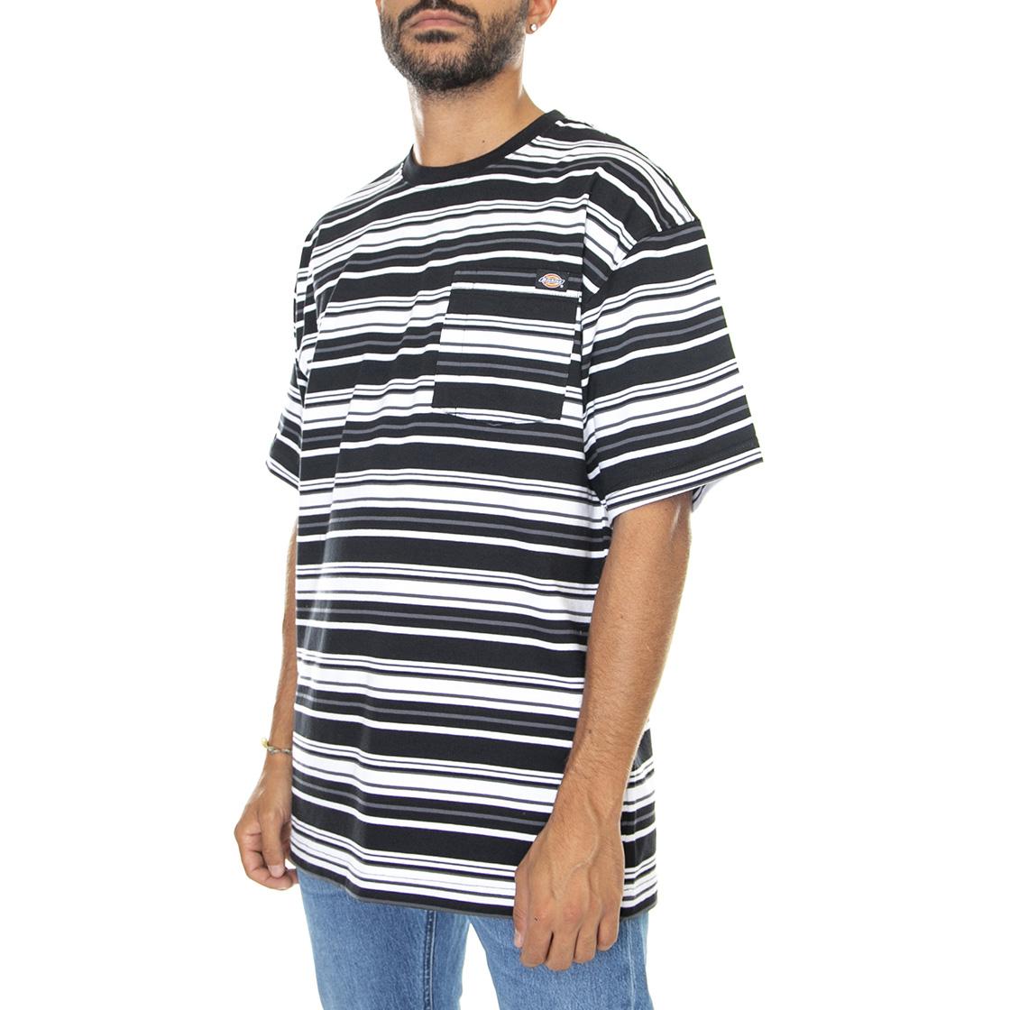 Westover Stripe Tee Black - Maglietta Girocollo Uomo Nera / Multicolore DK0A4Y1PBLK1  DICKIES 
