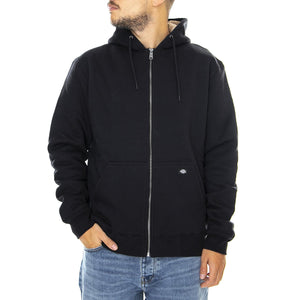 Frenchburg Hoodie - Black - Felpa con Cappuccio e Zip Uomo Nera 03 200179-BK . DICKIES 