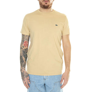 T-Shirt IQX - Maglietta Girocollo Uomo Beige TH6709-IXQ  LACOSTE 