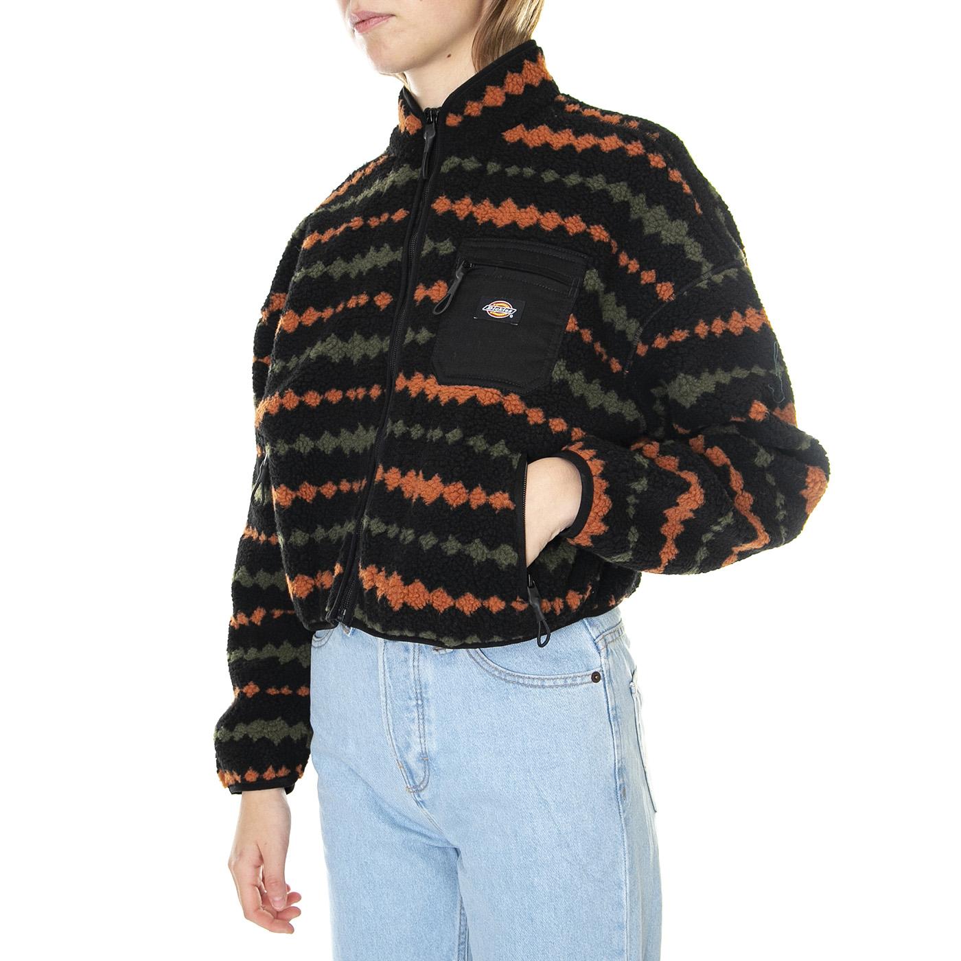 Falkville Fleece Black - Felpa con Zip Donna Nera DK0A4XYUBLK1  DICKIES 