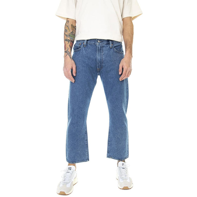 551Z Straight Crop Love Games - Pantaloni Denim Jeans Uomo Blu / Dark Indigo / Flat Finish A0927-0013  LEVIS 