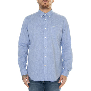 Nelson Tailored Shirt Blue - Camicia Uomo Blu SS24-MSH5090-BL33  BARBOUR 