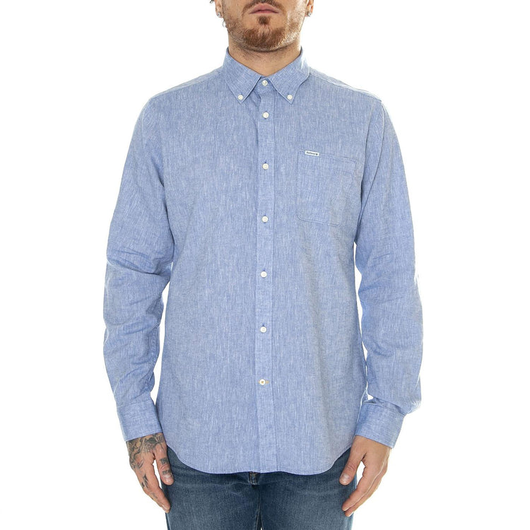 Nelson Tailored Shirt Blue - Camicia Uomo Blu SS24-MSH5090-BL33  BARBOUR 