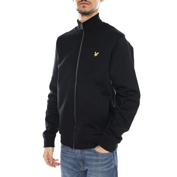 Brushback Full Zip Jet Black - Felpa con Zip Uomo Nera ML2148V-Z865 . LYLE & SCOTT 
