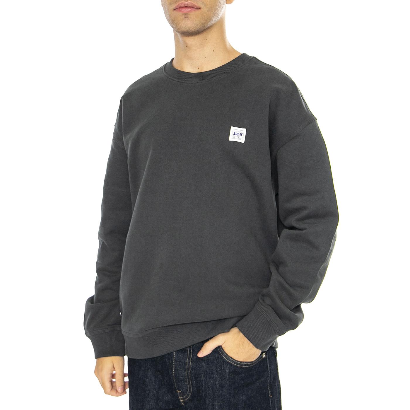 Workwear Sws Washed Black - Felpa Uomo Nera 112355611-BLACK  LEE 