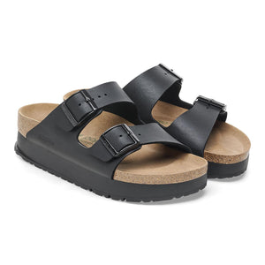 Arizona Platform Black Veg, Birko Flor - Sandali Donna Neri 1027395  BIRKENSTOCK 