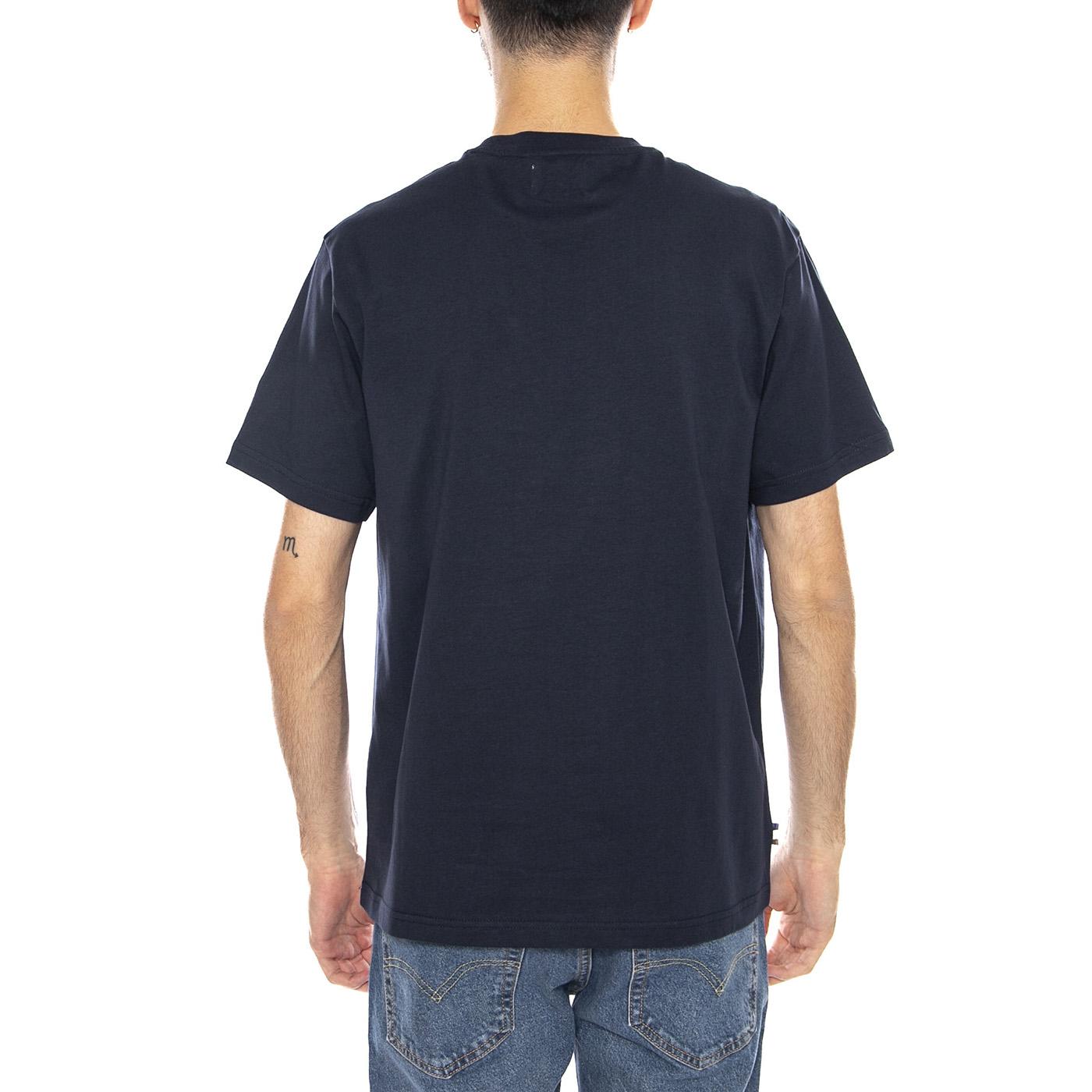 Small Logo T-Shirt -- Maglietta Girocollo Uomo Navy AA_ICON_TS006_11 . AQUASCUTUM 