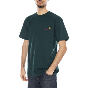 S/S American Script Maglietta -- Maglietta Uomo Dark Fir I029956.05AXX . CARHARTT WIP 