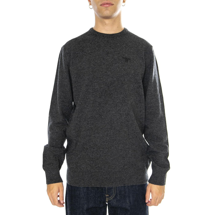 Essential L/Wool Crew Neck Charcoal - Maglione Girocollo Uomo Grigio MKN0345-CH51  BARBOUR 