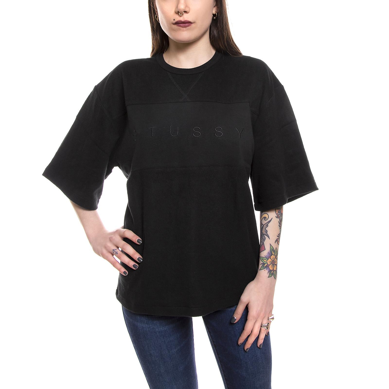 BURBANK REVERSE CREW BLACK 218031-BLACK  STUSSY 