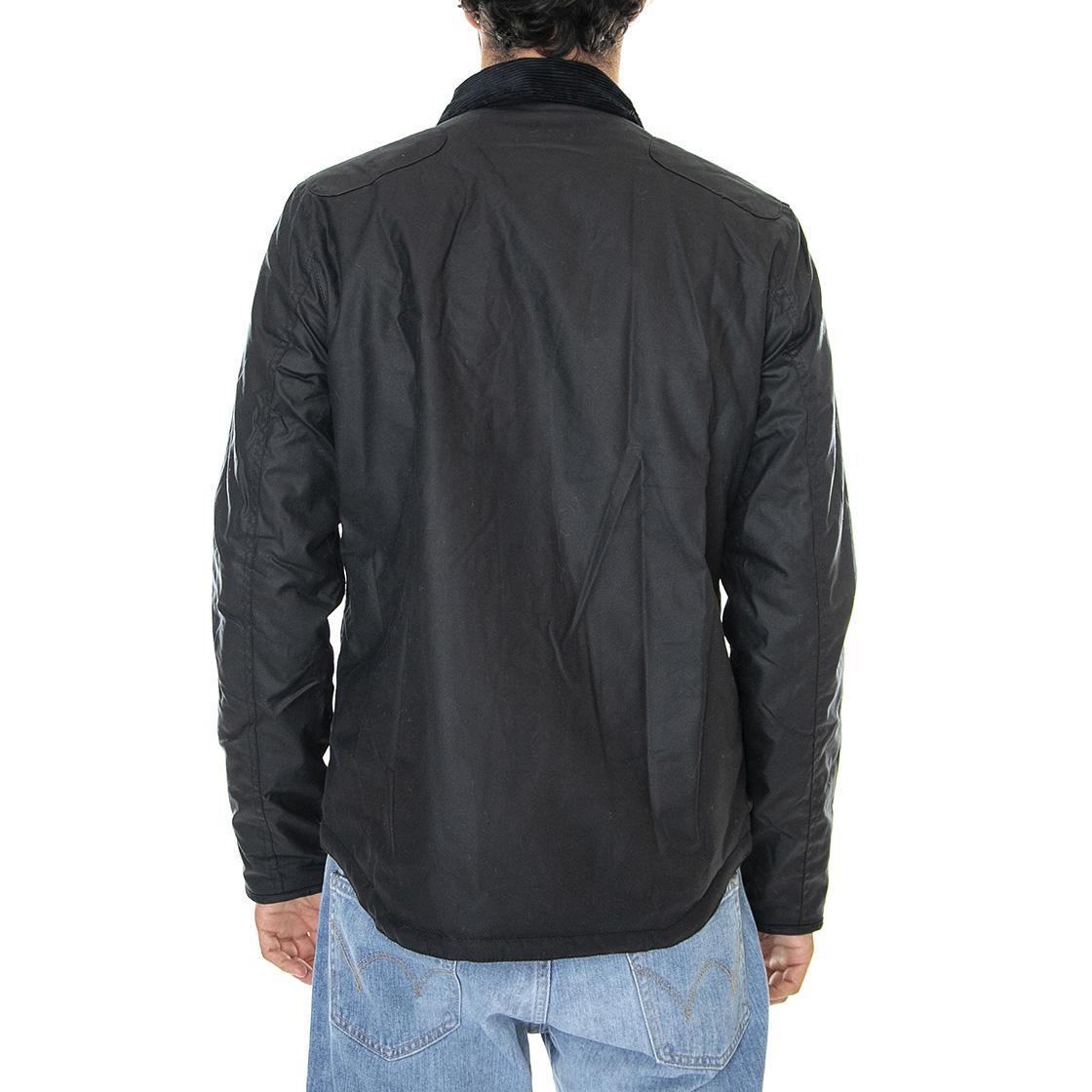 Reelin Wax Jacket Navy - Giacca Invernale Uomo Blu FW22-MWX1106-NY92  BARBOUR 