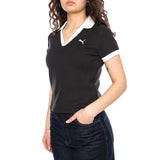 WARDROBE ESS Polo - Women's Black Polo Shirt with Puma Logo PUMA women