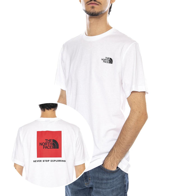 M SS Box NSE Tee White - Maglietta Girocollo Uomo Bianca NF0A87NP FN41 THE NORTH FACE 