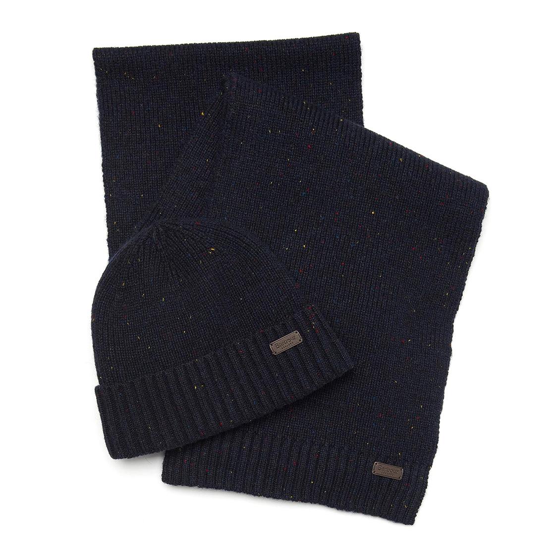 Carlton Beanie Scarf Gift Set Navy - Set Cappellino a Cuffia e Sciarpa Blu 222MMGS0047-NY31  BARBOUR 