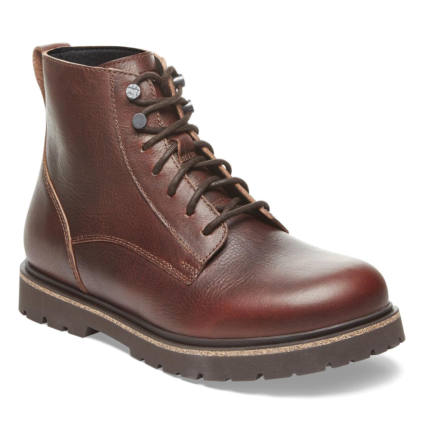 Highwood Lace Mid Men chocolate, Natural Leather - Stivaletti Uomo Marroni 1028241  BIRKENSTOCK 