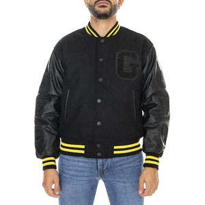 Go Batman Patched Letterman Jet Black A996 - Giacca Invernale Uomo Nera M2BL08WEV60-JBLK  GUESS ORIGINALS 