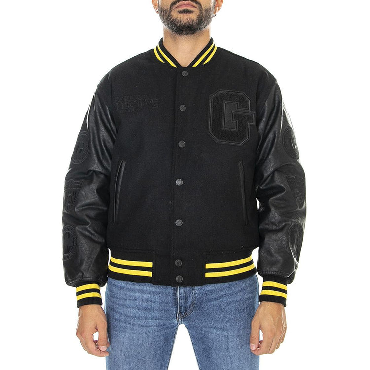 Go Batman Patched Letterman Jet Black A996 - Giacca Invernale Uomo Nera M2BL08WEV60-JBLK  GUESS ORIGINALS 