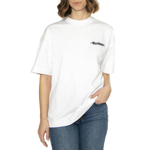 W' S/S Greatest Hits 02 T-S White / Black - Maglietta Girocollo Donna Bianca I034401.00AXX  CARHARTT WIP 