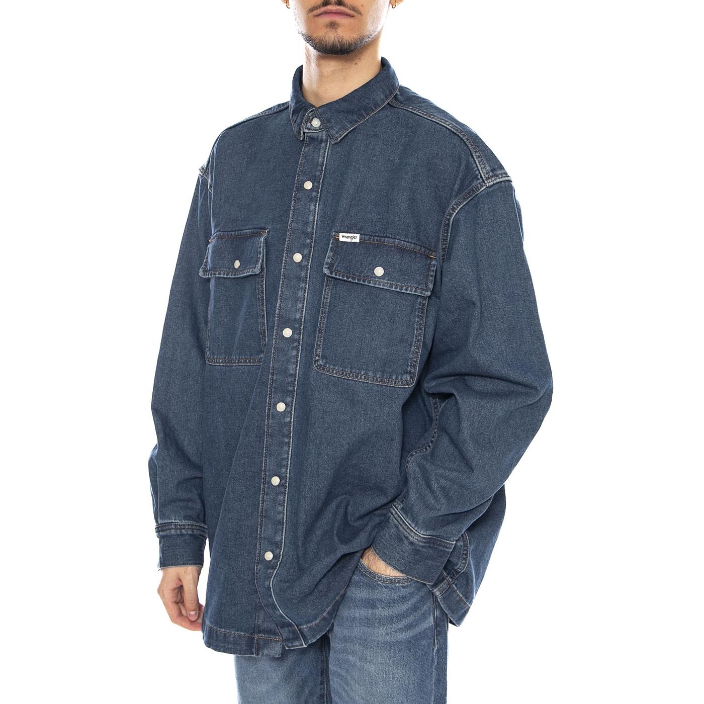 Overshirt Retro Blue -- Camicia Overshirt Uomo Blue 112371546 . WRANGLER 