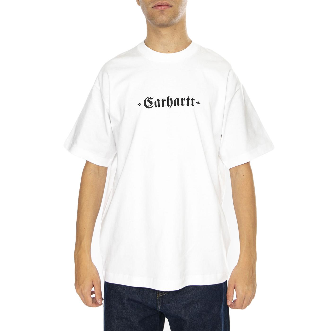 S/S Greatest Hits T-Shirt White / Black - Maglietta Girocollo Uomo Bianca I034394.00AXX  CARHARTT WIP 
