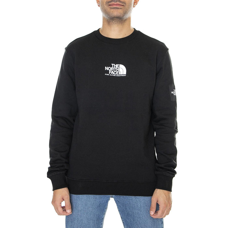 M Seasonal Fine Crew Tnf Black - Felpa Girocollo Uomo Nera NF0A7X36JK31  THE NORTH FACE 