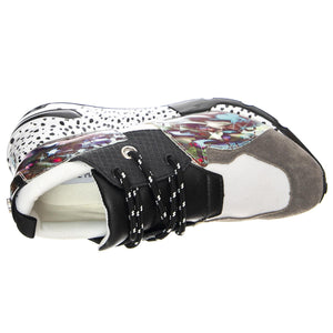 Womens Cliff Blue / Multicolored Lace-Up Low-Profile Shoes CLIF02S1-BLUE MULTI  STEVE MADDEN 