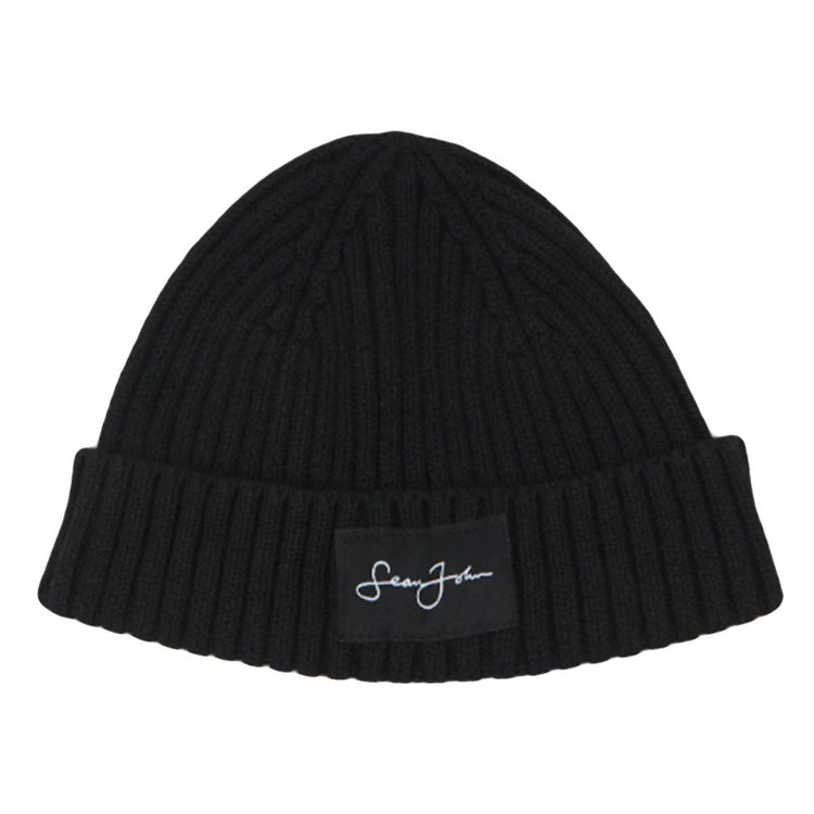Script Logo Short Black - Cappellino a Cuffia Nero 7050305/222  SEAN JOHN 