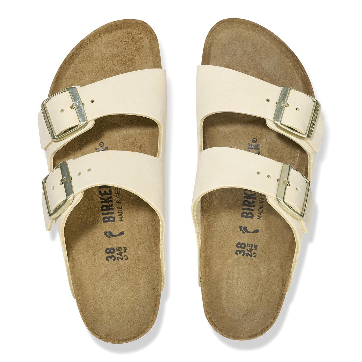 Arizona Ecru, Nubuck Leather - Sandali Donna Beige 1026711  BIRKENSTOCK 