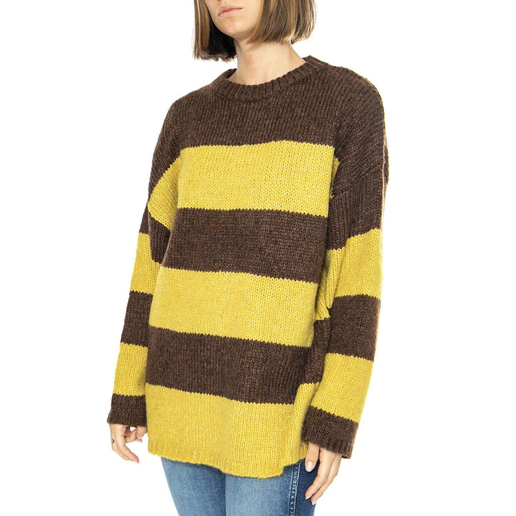Jersey Rayas Marrón y Amarillo - Maglione Donna Multicolore 43W/10702  WILD PONY 