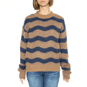Jersey Rayas Beige y Azul - Maglione Donna Multicolore 43W/10624  WILD PONY 