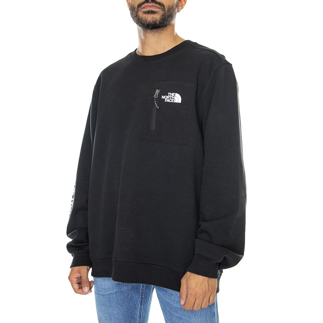 M Tech Crew Tnf Black / Multicoloured - Felpa Girocollo Uomo Nera NF0A5316WZY1  THE NORTH FACE 