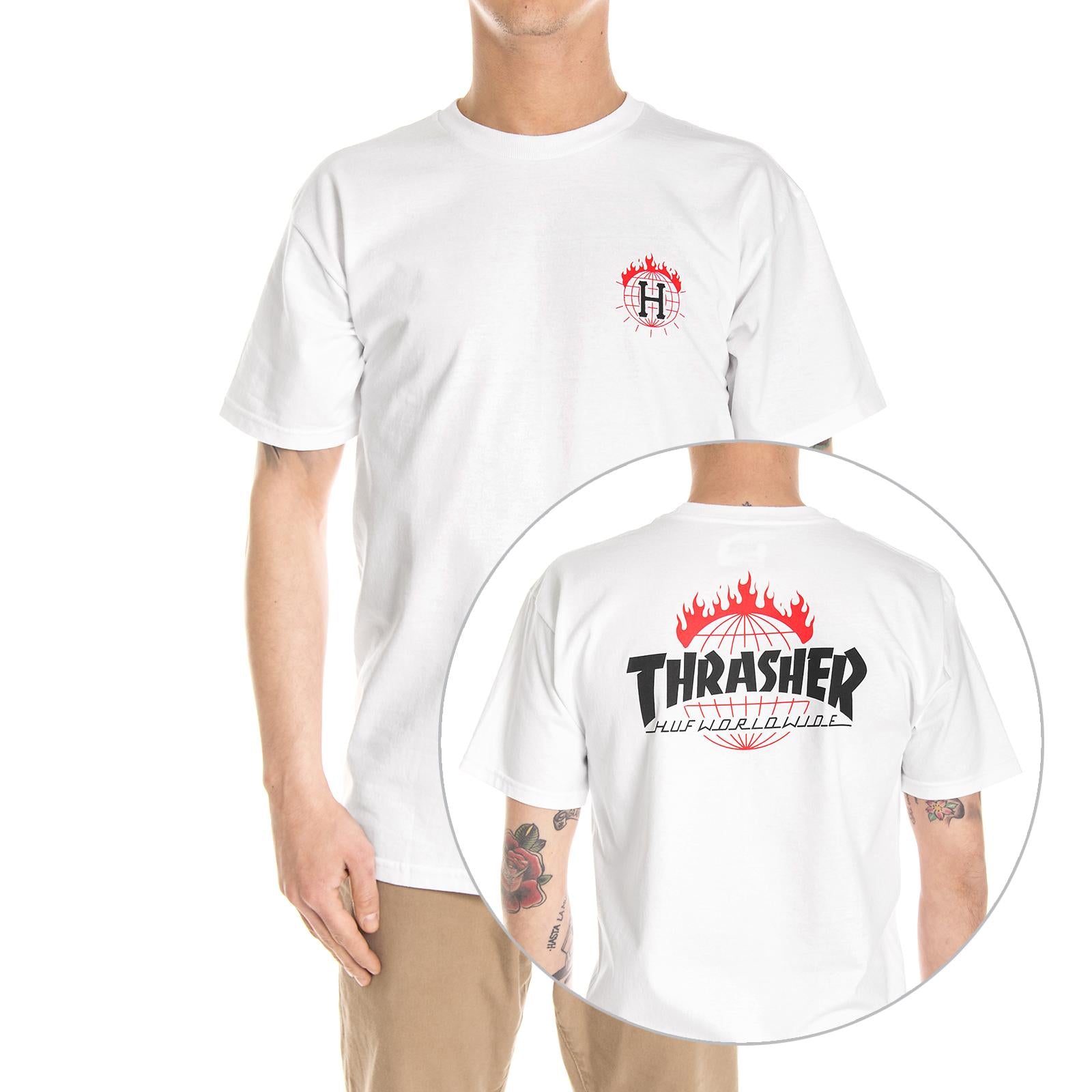 THRASHER TDS S/S TEE WHITE TS65M03-571WHT  THRASHER 
