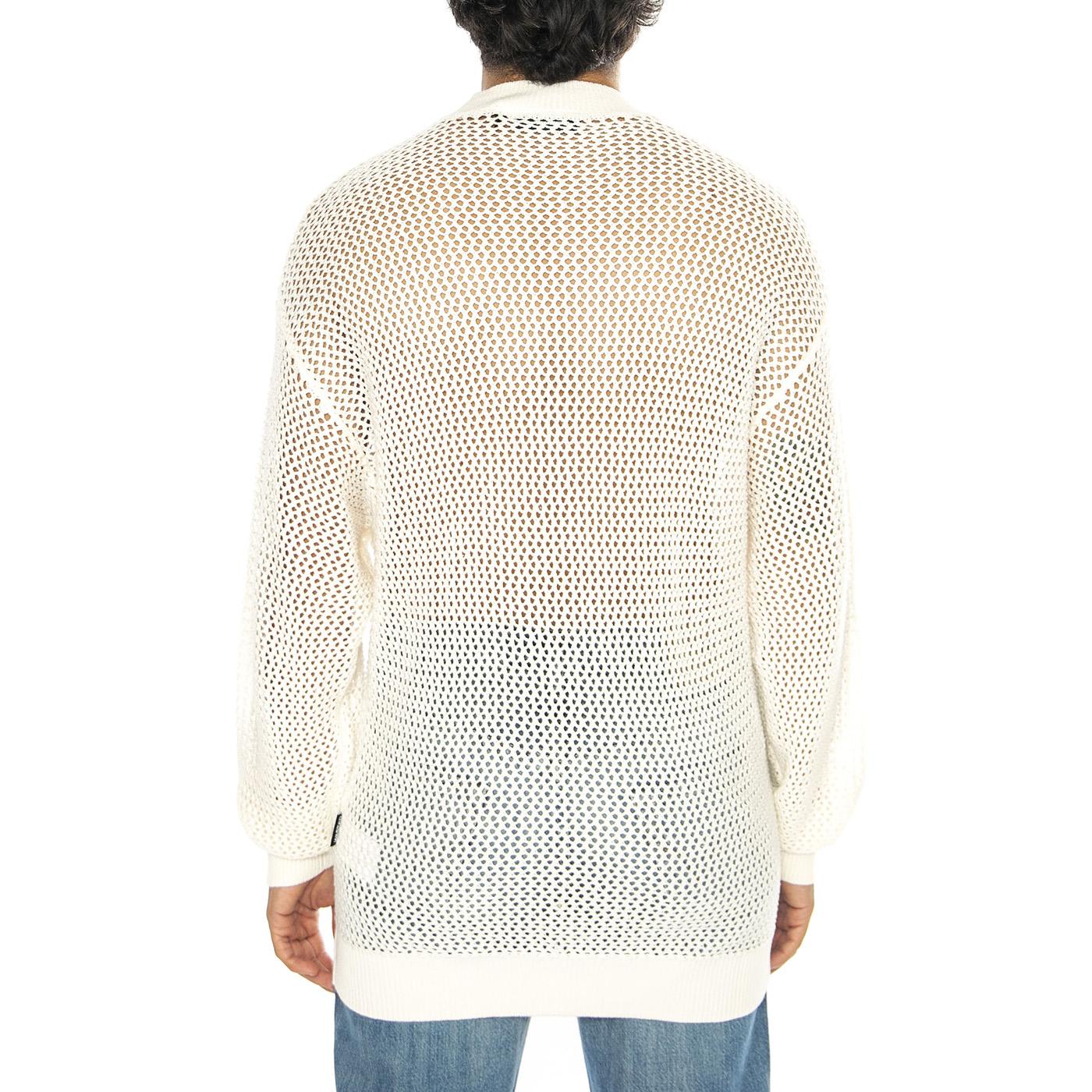 Sweater Snatch Off White - Maglione Girocollo Uomo Bianco SWEATER SNATCH - OFF-WHITE  WASTED PARIS 
