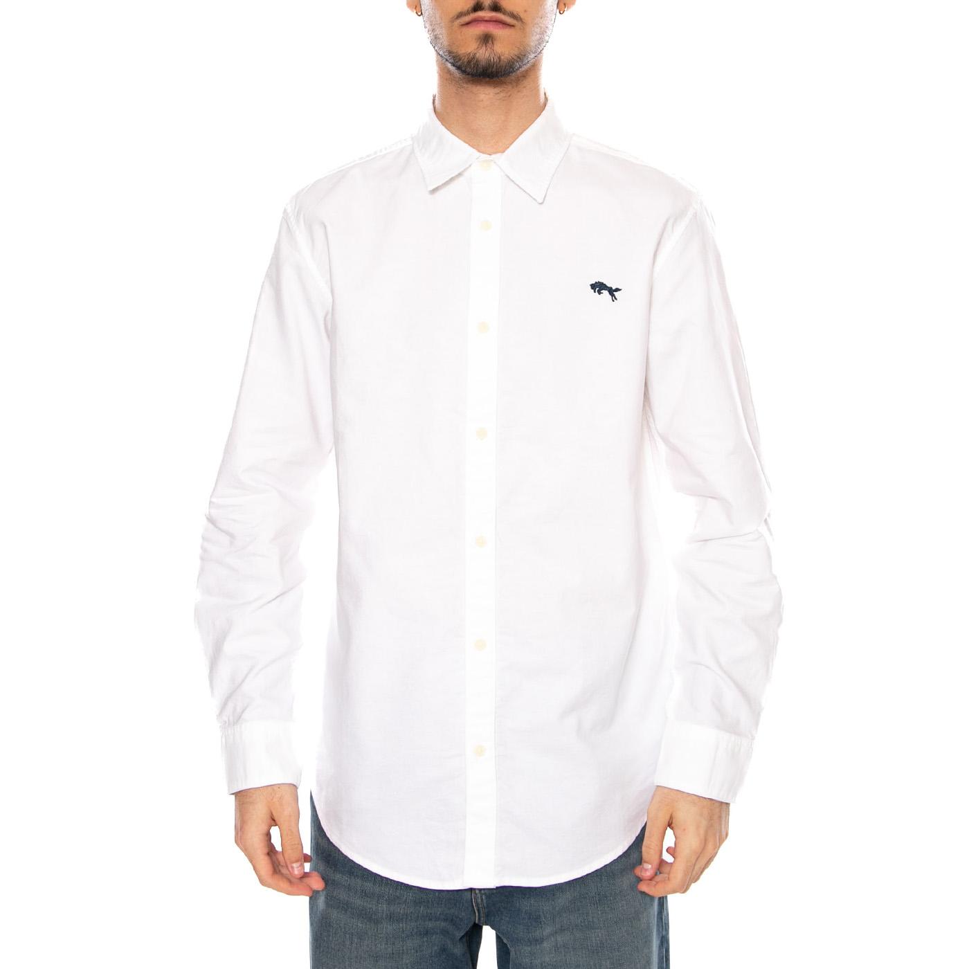 LS Shirt White Oxford - Camicia Uomo Bianca 112350485 WHT WRANGLER 