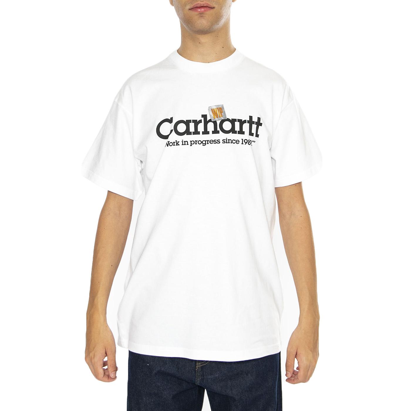 S/S Label Script T-Shirt White - Maglietta Girocollo Uomo Bianca I034421.02XX  CARHARTT WIP 